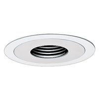 HALO Recessed 1419P 4-Inch Trim Pinhole with Black Baffle, White