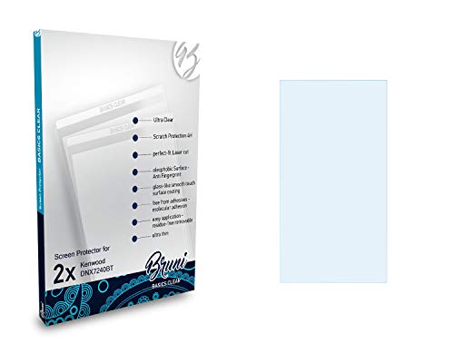 Bruni Screen Protector Compatible with Kenwood DNX7240BT Protector Film, Crystal Clear Protective Film (2X)