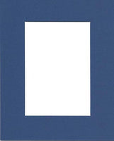 Pack of (5) 24x36 Acid Free White Core Picture Mats Cut for 20x30 Pictures in Royal Blue