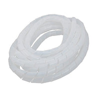 Aexit 19mm Flexible Electrical equipment Spiral Tube Cable Wire Wrap Computer Manage Cord White 6 Meters Length