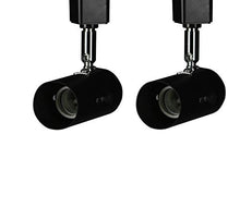 Load image into Gallery viewer, KING SHA 2 Pack Universal Line Voltage Track Lighting Heads Compatible H Type 3-Wire Single Circuit Track Systems,E26 Base,Black,ETL Listed
