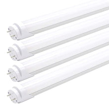 Load image into Gallery viewer, KALINA 2FT LED Tube Lights, 24&quot; 8W(25W Fluorescent Bulb Replacement) LED Tube Light Fixture, Two Pin G13 Base, 6000K, Works Without Ballast, Dual-Ended Powered, Frosted Cover, Pack of 4
