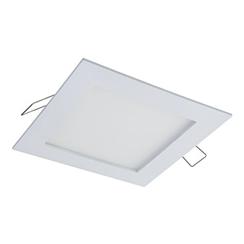 HALO SMD4S6950WHDM SMD-Dm Lens Square Integrated Led Surface Mount Recessed Downlight Trim, 5000K Daylight, (No Can Needed), 4.85 In, White