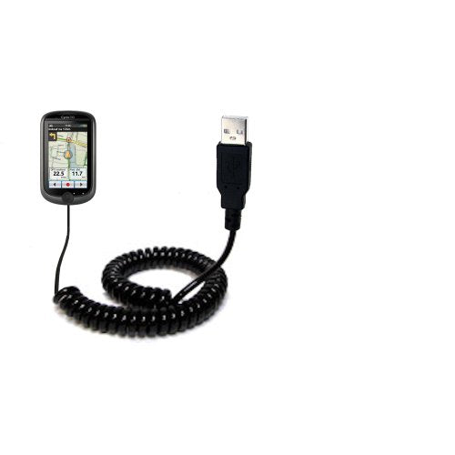 Unique Gomadic Coiled USB Charge and Data Sync cable compatible with Mio Cyclo 310 / 315 - Charging and HotSync functions with one cable. Built with TipExchange