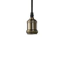 Load image into Gallery viewer, Bulbrite NOS/Pend/Bare-PW Vintage 1-Light Brass Bare Socket Mini Pendant, Pewter Finish
