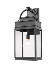 Load image into Gallery viewer, Artcraft Lighting AC8240BK Transitional One Light Outdoor Wall Mount from Fulton Collection in Black Finish, 10.00 inches, 24.25x10.00x9.00
