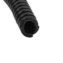 Load image into Gallery viewer, Aexit Plastic 6.5mm Cord Management x 10mm Flexible Corrugated Conduit Pipe Hose Tube 15M Cable Sleeves Long Black
