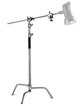 Load image into Gallery viewer, Neewer Pro 100% Metal Max Height 10ft/305cm Adjustable Reflector Stand with 4ft/120cm Holding Arm and 2 Pieces Grip Head for Photography Studio Video Reflector, Monolight and Other Equipment

