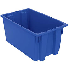 Load image into Gallery viewer, Akro-Mils 35185 Nest and Stack Plastic Storage Container and Distribution Tote, (18-Inch L x 11-Inch W x 9-Inch H), Blue, (6-Pack)
