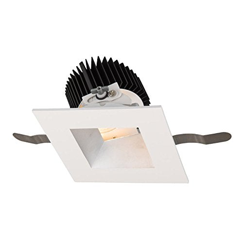 WAC Lighting R3ASAT-F830-HZWT Aether Square Adjustable Trim with LED Light Engine Flood 50 Beam 3000K Soft, Haze White