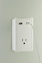 Load image into Gallery viewer, GE 2 USB Ports, 1 AC Wall Outlet Charger Charging Station, White, 13471
