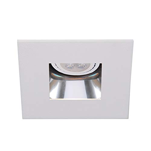 WAC Lighting HR-D412-SC/WT 4in Square Trim Recessed Downlights, Specular Clear/White