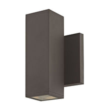 Load image into Gallery viewer, LED Square Cylinder Outdoor Wall Light Up/Down Bronze 2700K
