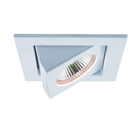 Jesco Lighting RH46-WH One Light Square Telescope Recessed Trim, White Finish