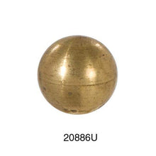 Load image into Gallery viewer, B&amp;P Lamp 3/4&quot; Diameter Brass Ball Finial, 1/4-27F, Unf

