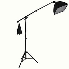 Load image into Gallery viewer, ePhotoInc Muslin Support Stand Kit Boom Hair light Stand with 3 Softbox Photography Video 3200K Warm TEMP Lighting Kit &amp; 10x12 White Muslin H9004SB-1012W 3200K

