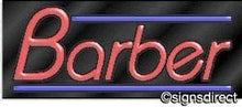 Load image into Gallery viewer, &quot;Barber&quot; Neon Sign : 382, Background Material=Clear Plexiglass
