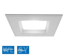 Load image into Gallery viewer, NICOR Lighting 6 inch White Square LED Recessed Downlight in 4000K (DQR6-10-120-4K-WH-BF)
