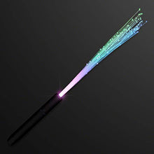 Load image into Gallery viewer, FlashingBlinkyLights Multicolor Fiber Optic Light Up Wand with Black Handle
