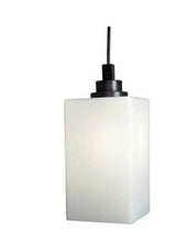 Load image into Gallery viewer, Home Decorators Collection 1 Light Ceiling White Opal Glass Box Pendant
