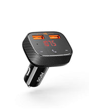 Load image into Gallery viewer, Anker ROAV SmartCharge F0 Bluetooth FM Transmitter for Car, Audio Adapter and Receiver, Hands-Free Calling, MP3 Car Charger with 2 USB Ports, PowerIQ, and AUX Output (No Dedicated App)
