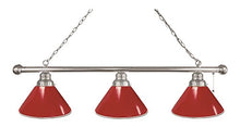 Load image into Gallery viewer, Red 3 Shade Billiard Light with Chrome Fixture by Holland Bar Stool
