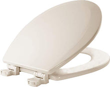 Load image into Gallery viewer, BEMIS 500EC 346 Toilet Seat with Easy Clean &amp; Change Hinges, ROUND, Durable Enameled Wood, Biscuit/Linen
