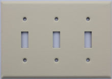 Load image into Gallery viewer, Ivory Wrinkle Three Gang Toggle Switch Wall Plate
