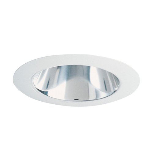 Juno Lighting 447G-WH 4-Inch Adjustable Cone Recessed Trim, Gold Alzak with White Trim