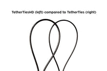 Load image into Gallery viewer, TetherTies Cable Tethers Black 10 Pack | Patent-Pending Pre-Assembled Adapter Tethers | Secure Your Computers Adapters &amp; Mac Dongles | Easy Installation | Free Crimping Tool
