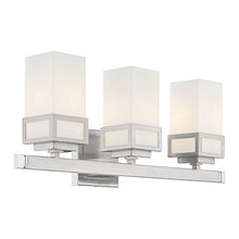 Load image into Gallery viewer, Livex 10083-91 Contemporary Modern Three Light Bath Vanity from Harding Collection in Pwt, Nckl, B/S, Slvr. Finish, Brushed Nickel
