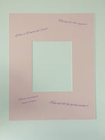 18x24 Pink Signature And Autograph Picture Mat For 11x14 Picture. Breast Cancer Awareness