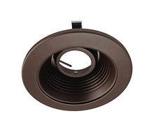 Load image into Gallery viewer, NICOR Lighting 4 inch Oil-Rubbed Bronze Recessed Baffle Trim for MR16 Bulb (14002OB-OB)
