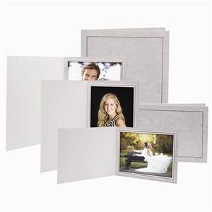 Neil Enterprises Inc. 7x5 Traditional Grey Photo Folders - 100 Pack