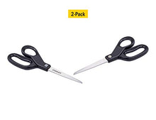 Load image into Gallery viewer, Stanley 8 Inch All-Purpose Scissor, 2 Pack, Black (SCI8ST-2PK)
