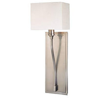 Hudson Valley Lighting 641-SN Selkirk - One Light Wall Sconce, Satin Nickel Finish with Off-White Faux Silk
