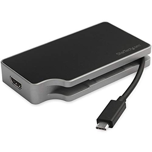 StarTech.com USB C Multiport Adapter to 4K HDMI or 1080p VGA - USB Type C Travel Dock with 95W PD Pass-Through, USB-A, Gigabit Ethernet - USB-C Video Display Adapter Mini Docking Station (DKT30CHVGPD)