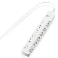 ELECOM Energy Saving Power Strip with Individual Switch 6outlet 1m [White] T-E5A-2610WH (Japan Import)