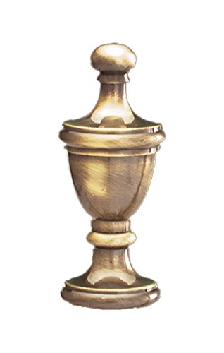 B&P Lamp Brass Finial, Antique Finish, Tap 1/4-27F