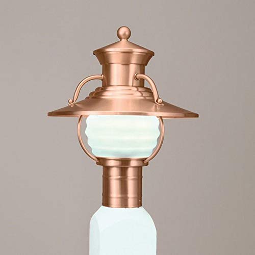 Norwell Lighting 5154-GA-RI Budapest - One Light Outdoor Small Post Lantern, Galvanized Finish with Ribbed Glass
