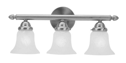 Livex Lighting 1063-91 Neptune 3-Light Bath Light, Brushed Nickel