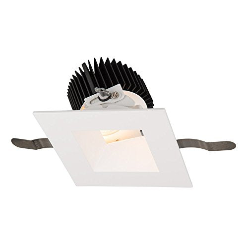 WAC Lighting R3ASAT-S927-WT Aether Square Adjustable Trim with LED Light Engine Spot 15 Beam 2700K Warm White 90CRI