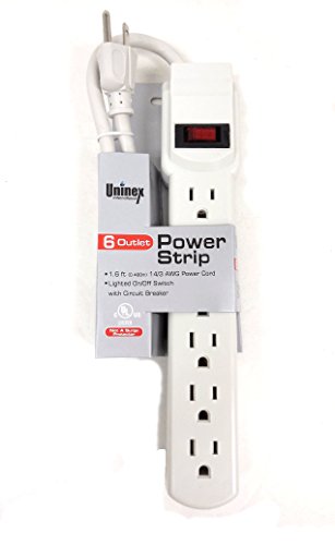 AJ Tools CHIO2512 6 Outlet Ul Power Strip PS08T