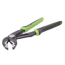 Load image into Gallery viewer, Hilmor 12&quot; Quick Adjusting Tongue &amp; Grove Pliers with Rubber Handle Grip, Black &amp; Green, PBTGP12 1890998
