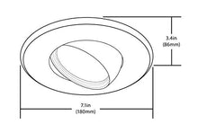 Load image into Gallery viewer, NICOR Lighting DEB56-20-120-4K-WH LED Eyeball Retrofit Downlight Kit for 5 and 6 in. Housings in 4000K, White
