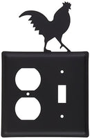 8 Inch Rooster Single Outlet and Switch Cover