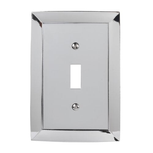Amerelle Studio Single Toggle Cast Metal Wallplate in Polished Chrome