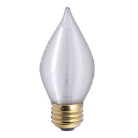 Bulbrite 25C15S 25 Watt Incandescent Spunlite C15 Chandelier Bulb Medium Base Satin 25 Ct
