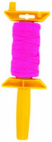 Task T27112 250-Feet Braided Nylon Construction Line and Reel Holder, Pink