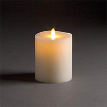 Load image into Gallery viewer, LIGHTLI Moving Flame Indoor Pillar 4&quot; X 5&quot;,Smooth Ivory

